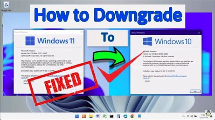 Will I be able to downgrade to Windows 10 from Windows 11?