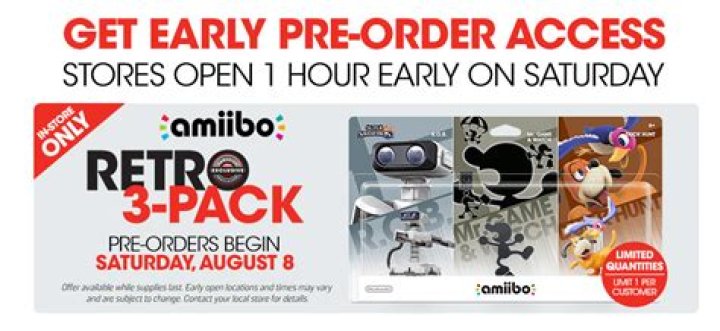 
Amiibo Retro 3-Pack GameStop Pre-Order Window Extended To Monday