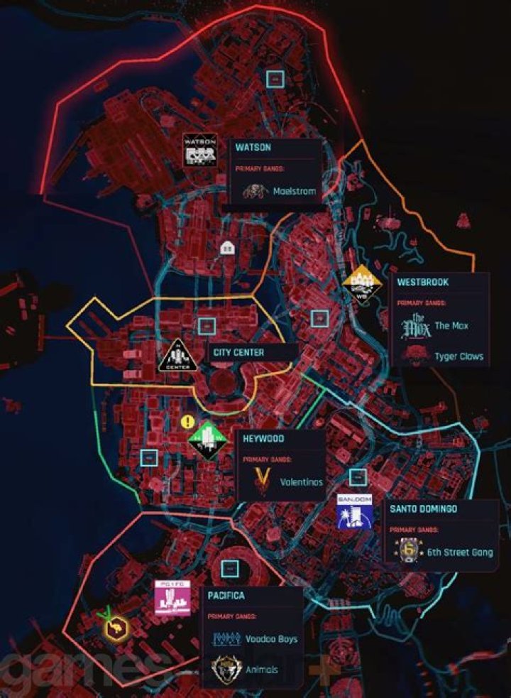 
Cyberpunk 2077 Full Map Pictured Before Launch