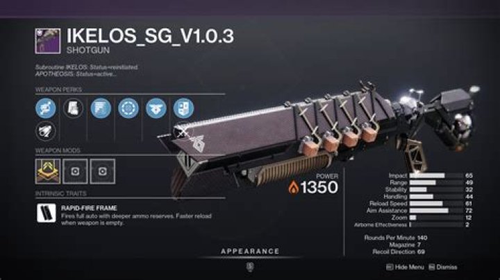 Destiny 2 IKELOS SG v1.0.3 God Roll: Best Perks for PVP and PVE