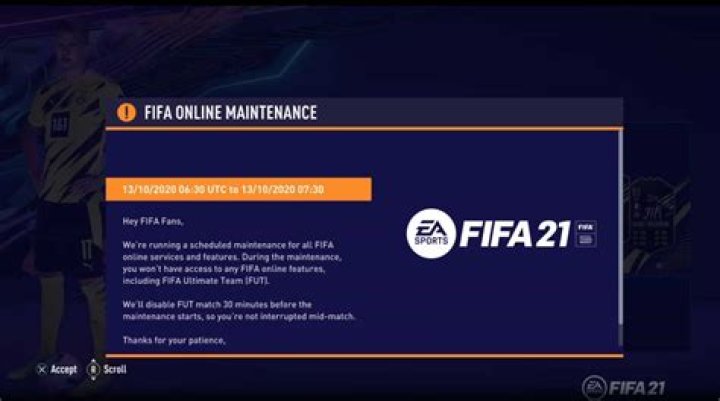 
FIFA 21 FUT Mode Servers Down For Maintenance Today (September 9th)