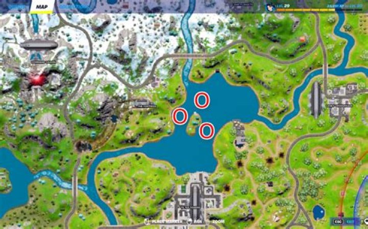 
Fortnite: Collect Omni Chips at Loot Lake Locations Map