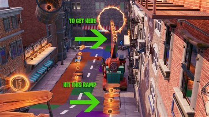 
Fortnite Jump Through All 6 Flaming Hoops in Downtown Drop