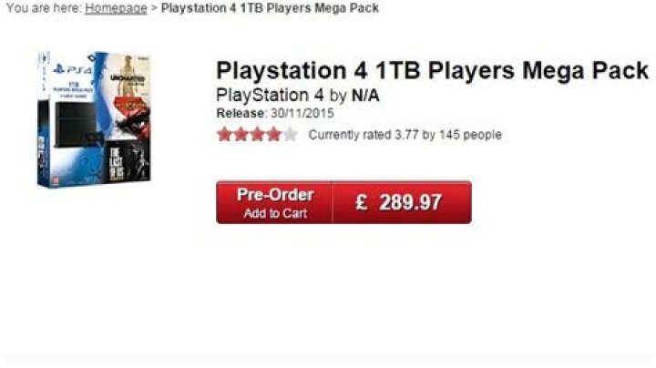 
Gamestop UK Lists Huge New 1TB PS4 Console Bundle For A Good Price