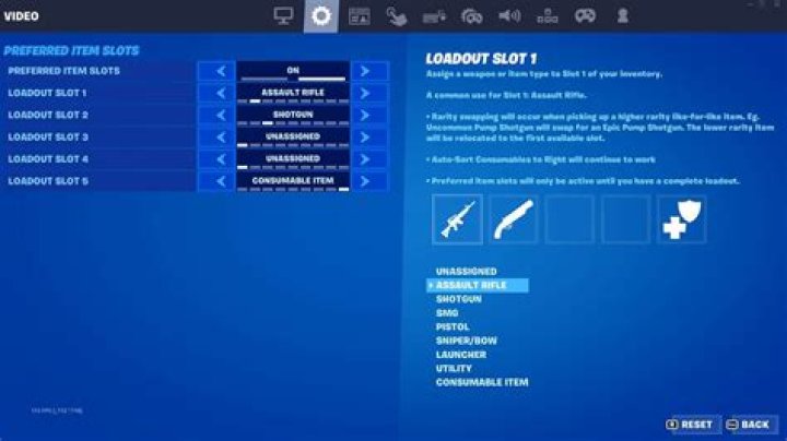 How to Map Preferred Slots in Fortnite