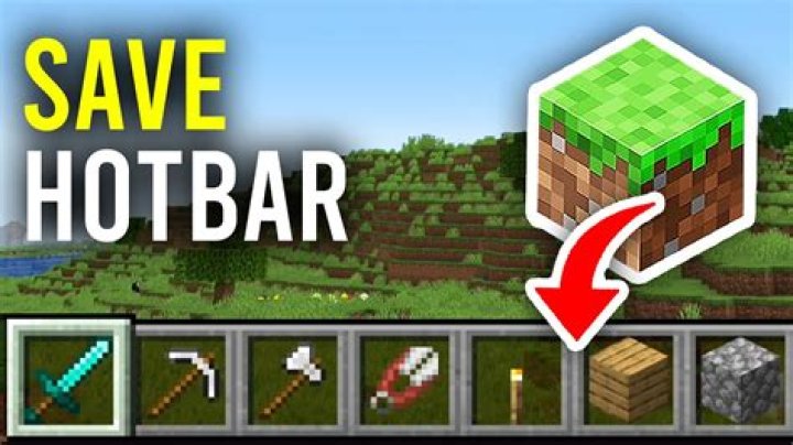How to Save a Hotbar in Minecraft