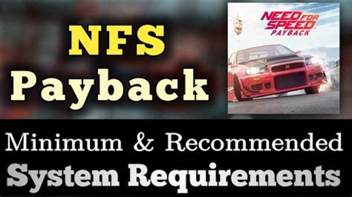 
Need For Speed Payback PC Requirements