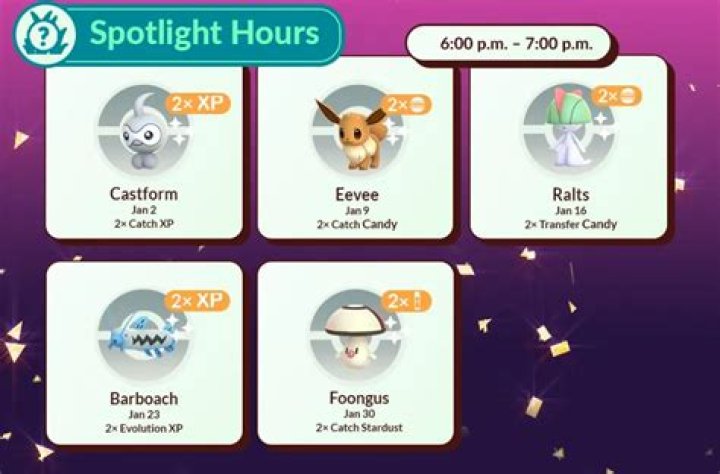 
Pokémon GO Spotlight Hour Schedule for June 2021