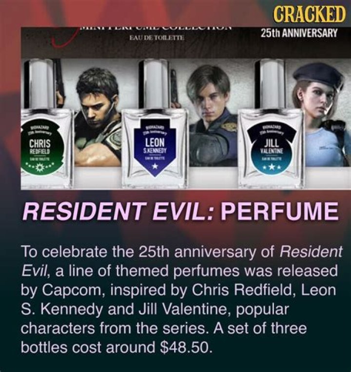 
Resident Evil Perfume Line on Sale