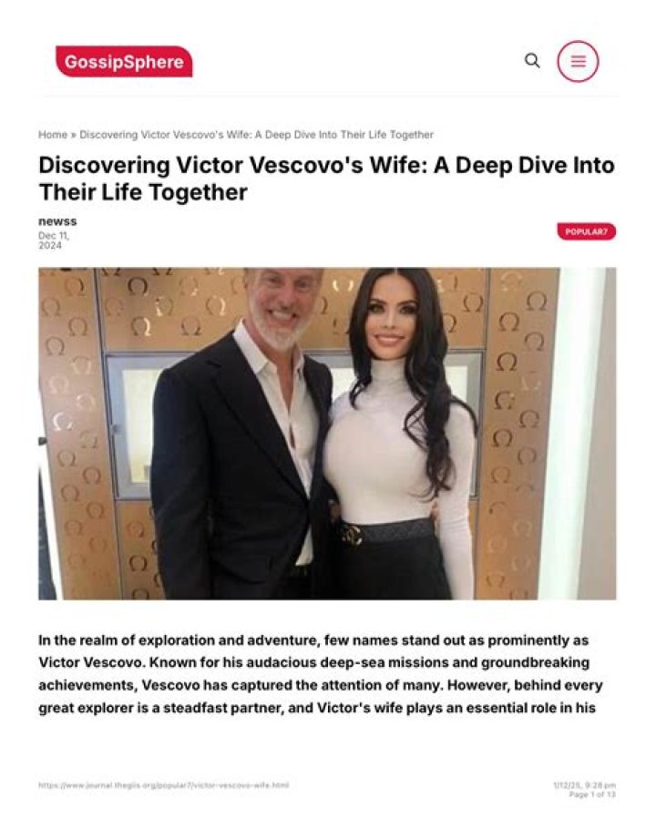 Victor Vescovo Wife: Exploring the Personal Life of a Deep-Sea Pioneer