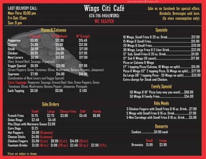 Wing Citi Cafe Menu: A Comprehensive Guide to the Best Dining Experience