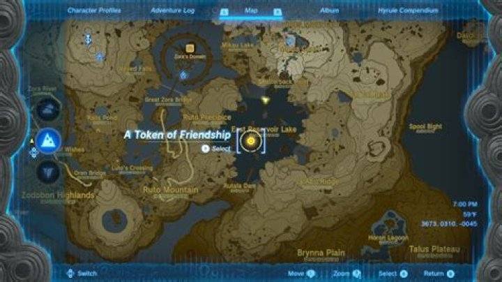Zelda Tears of the Kingdom (TOTK) Zora Greaves Location: A Token of Friendship Quest Guide
